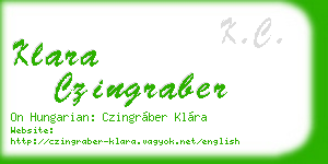 klara czingraber business card