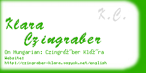 klara czingraber business card